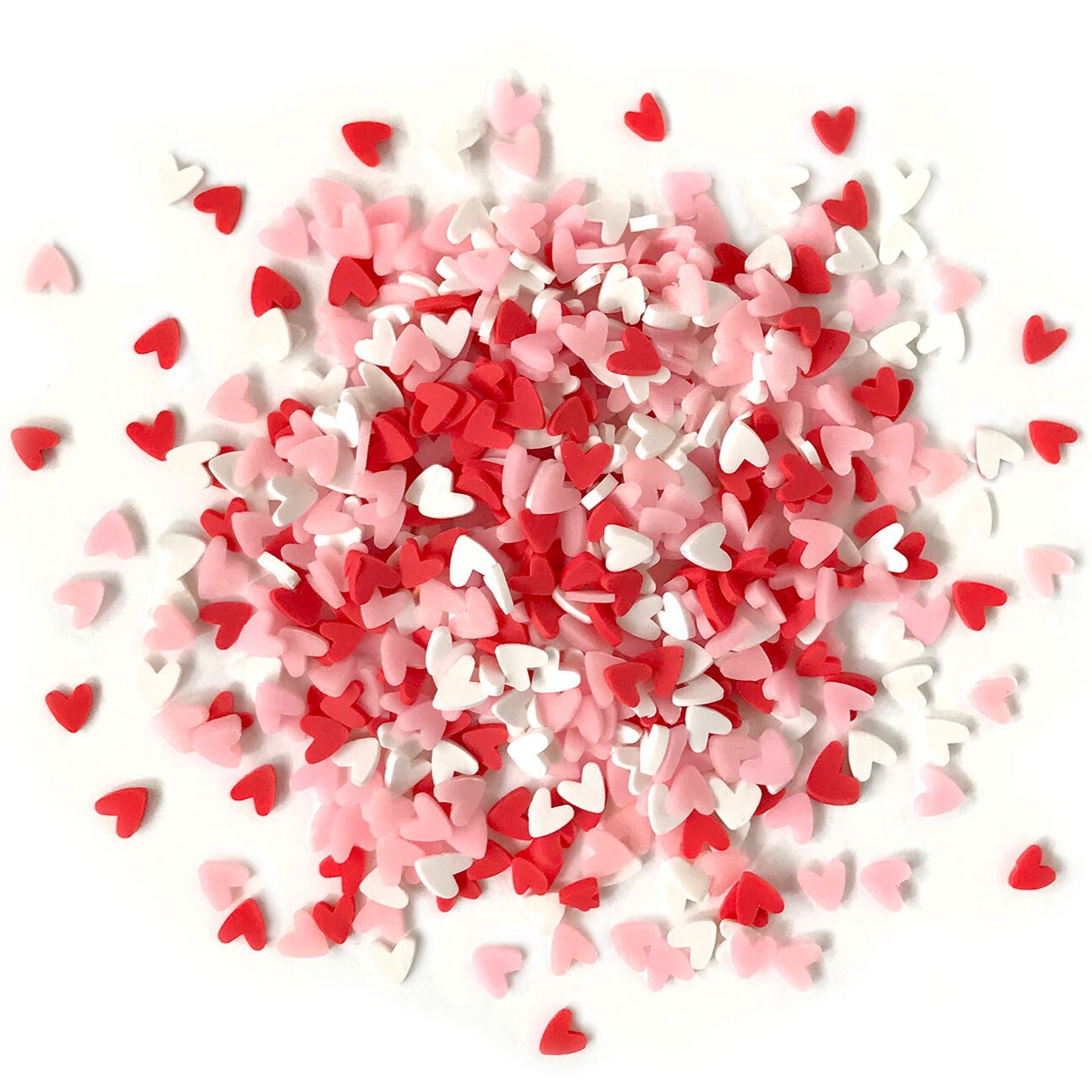 Buttons Galore and More Sprinkletz - Tiny Polymer Clay Embellishments - Hearts Bundle 36 grams