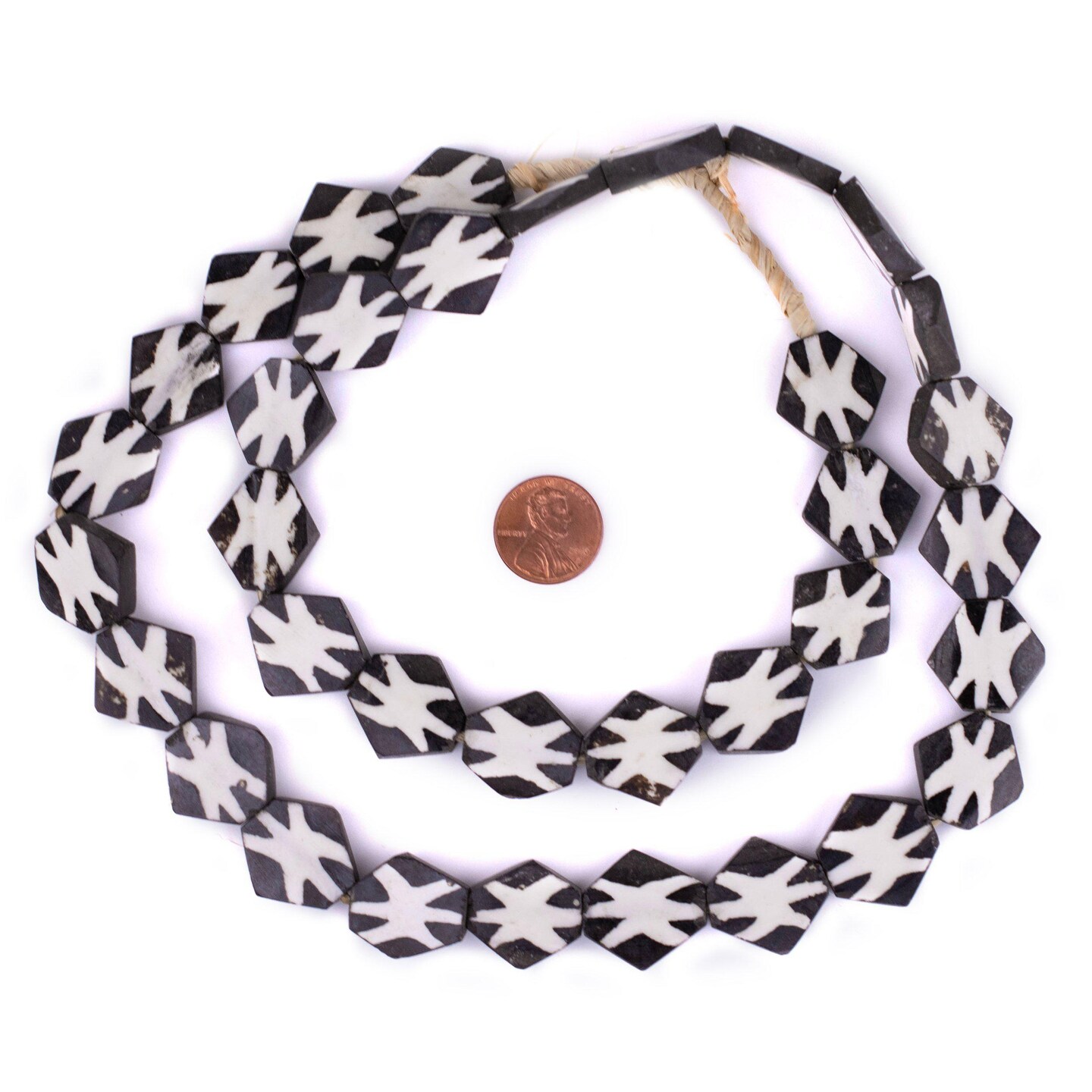 TheBeadChest Starfish Batik Bone Beads (Hexagon)