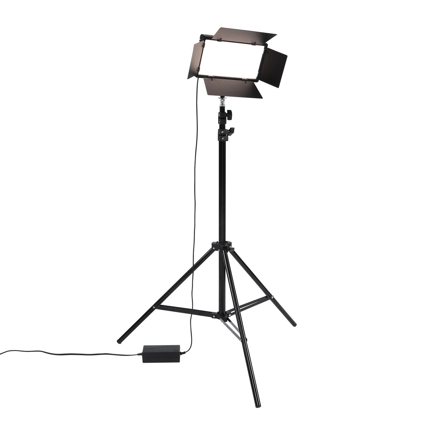 Acurit Colorview Lux Artist Studio Light - Adjustable Photography Lighting Kit 3 Color Temps, 4 Metal Barn Doors, 4160 Lumens LED - Remote Control, AC Power Supply, 6&#x27;6&#x22; Light Stand Included