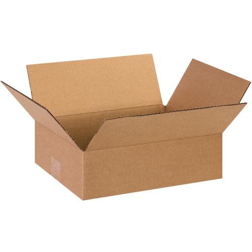 MyBoxSupply 13 x 10 x 4&#x22; Flat Corrugated Boxes, 25 Per Bundle
