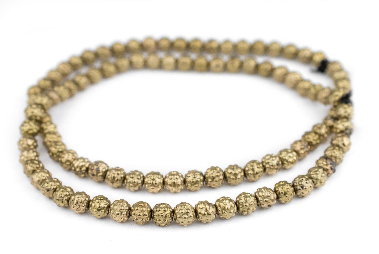 TheBeadChest Brass Yoruba-Style Beads (9mm)