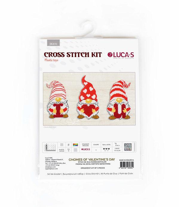 Gnomes of Valentine&#x27;s Day JK031L Counted Cross-Stitch Kit