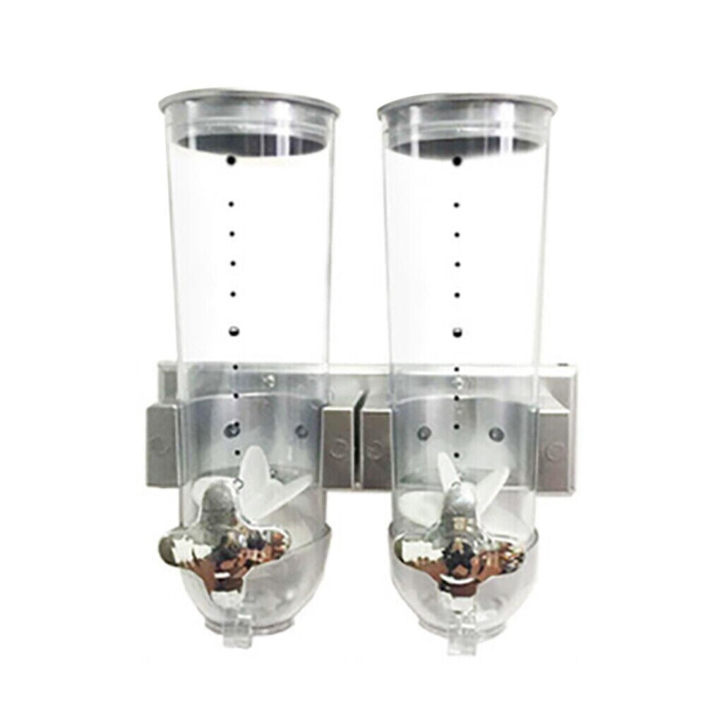 Kitcheniva 2 Pack 3L Wall Mounted Cereal Dry Food Dispenser Container