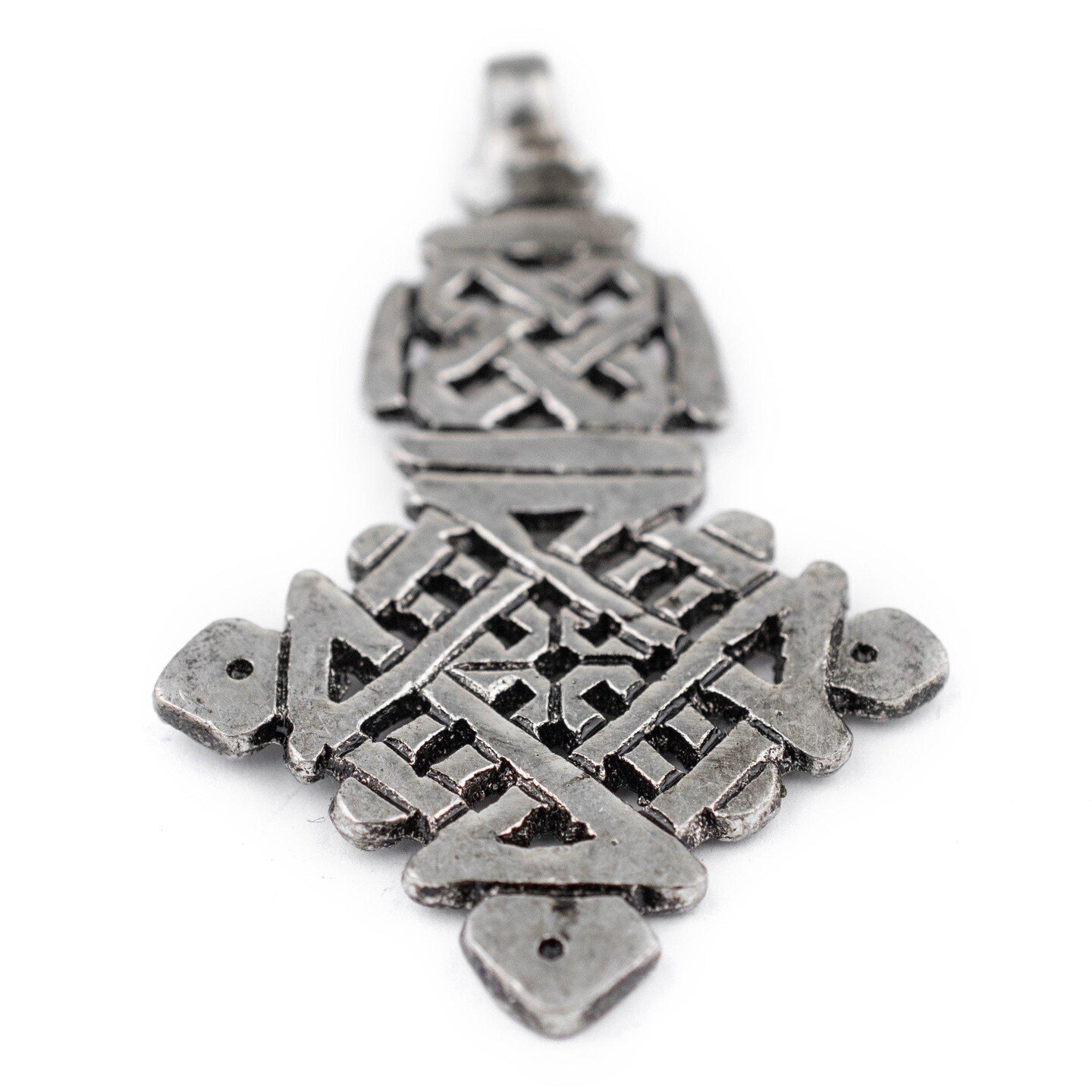 Silver Ethiopian Coptic Cross Pendant, African Abyssinian Design, Orthodox Christian Pendant for Jewelry, The Bead Chest