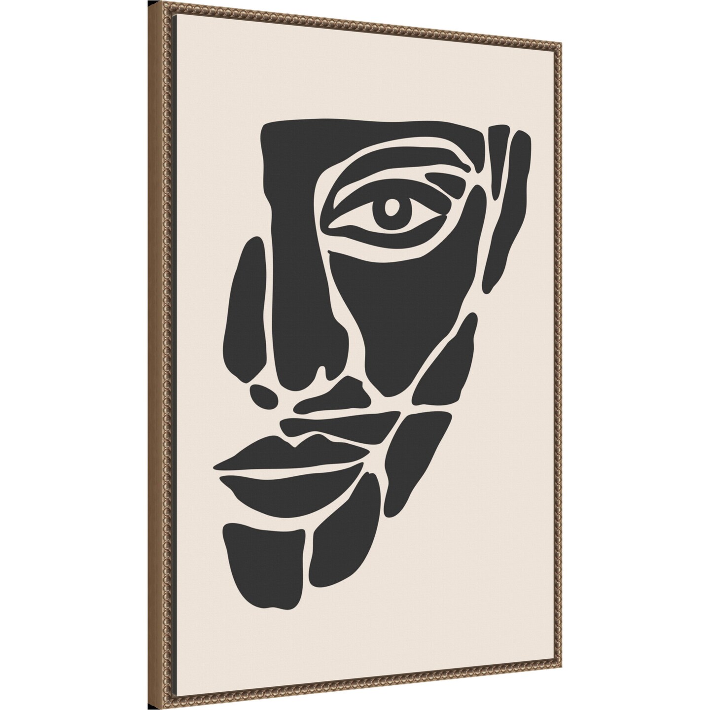 Abstract Face Series #2 by Jay Stanley Framed Canvas Wall Art