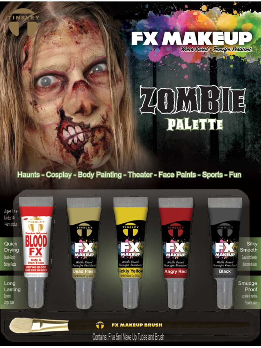 Undead Walker Zombie Color Set FX Makeup Kit Costume Accessory