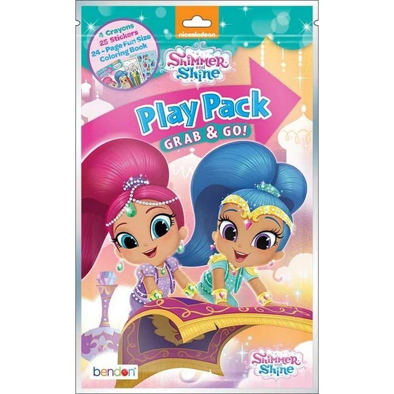 Shimmer And Shine Play Pack Grab And Go Party Favors Coloring Activity 1Ct