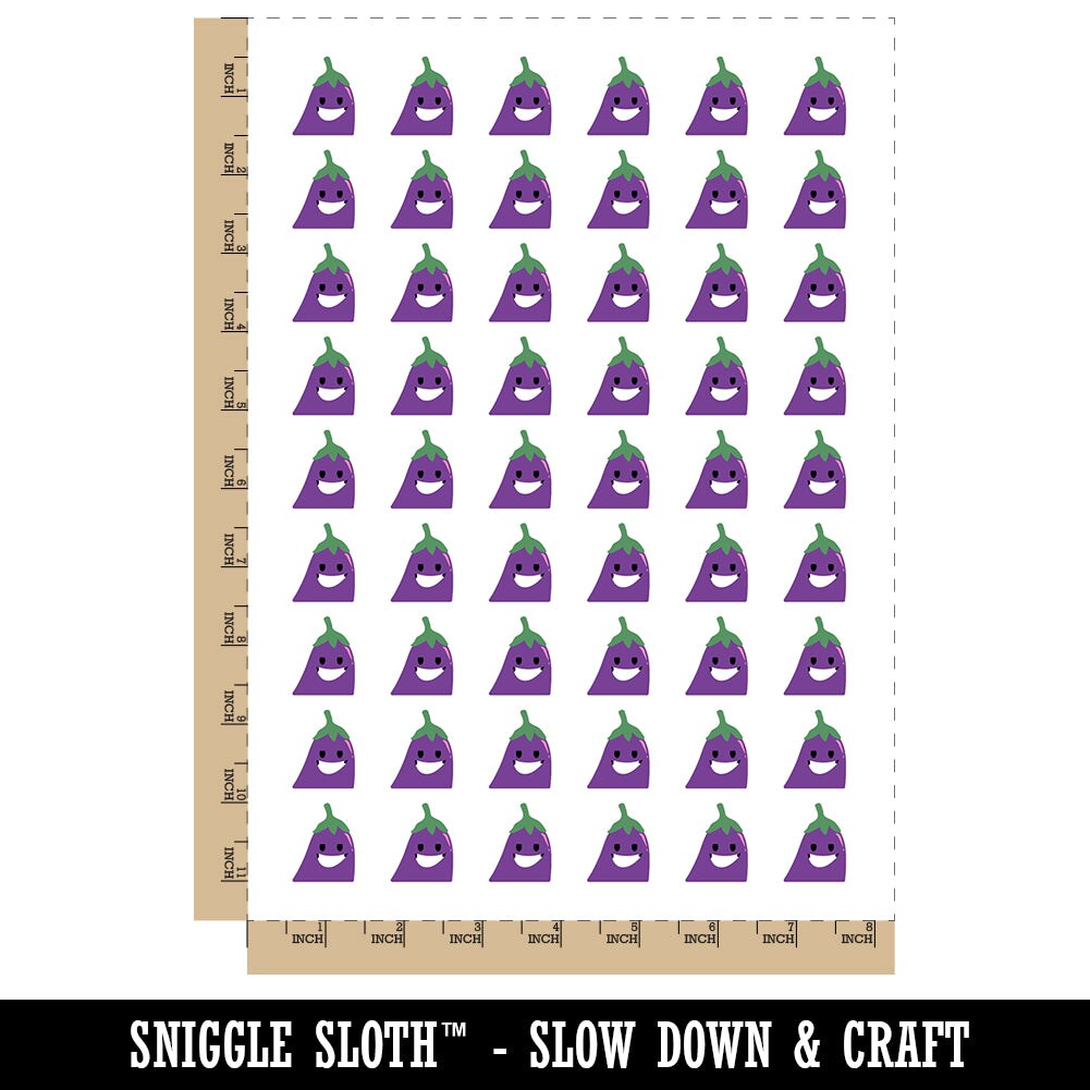 Flirty Pocket Eggplant Aubergine Funny Temporary Tattoo Water Resistant Fake Body Art Set Collection (1 Sheet)