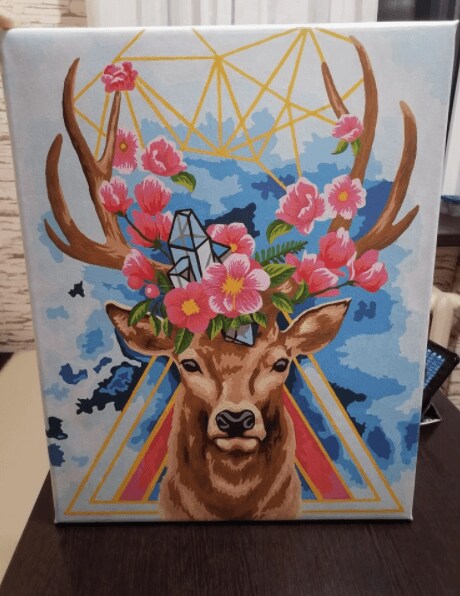 Painting by Numbers kit Crafting Spark Celebration Nature Geometry R023 19.69 x 15.75 in