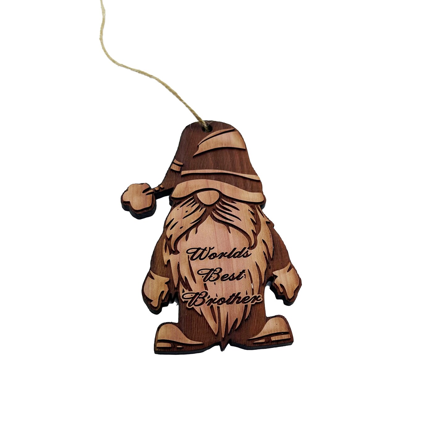 Worlds Best Brother Capybara - Cedar Ornament