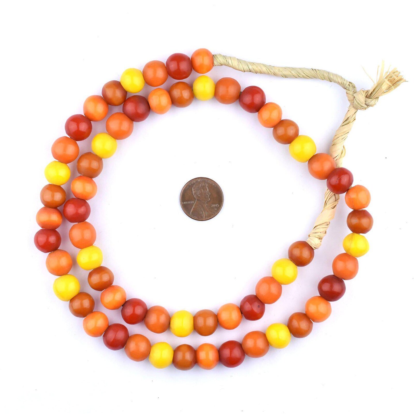 TheBeadChest Mixed Kenya Amber Resin Beads 12mm African Multicolor Round Large Hole 29 Inch Strand Handmade