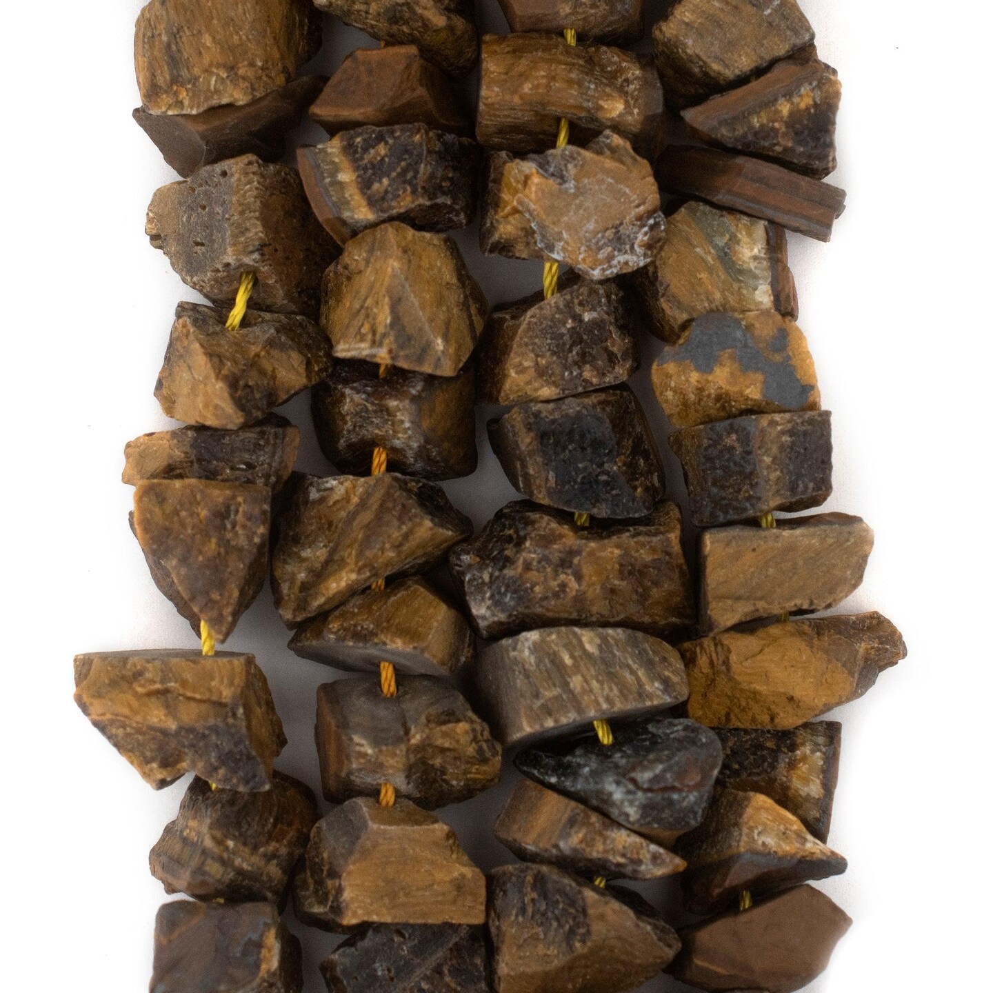 TheBeadChest Rough Tiger Eye Nugget Beads