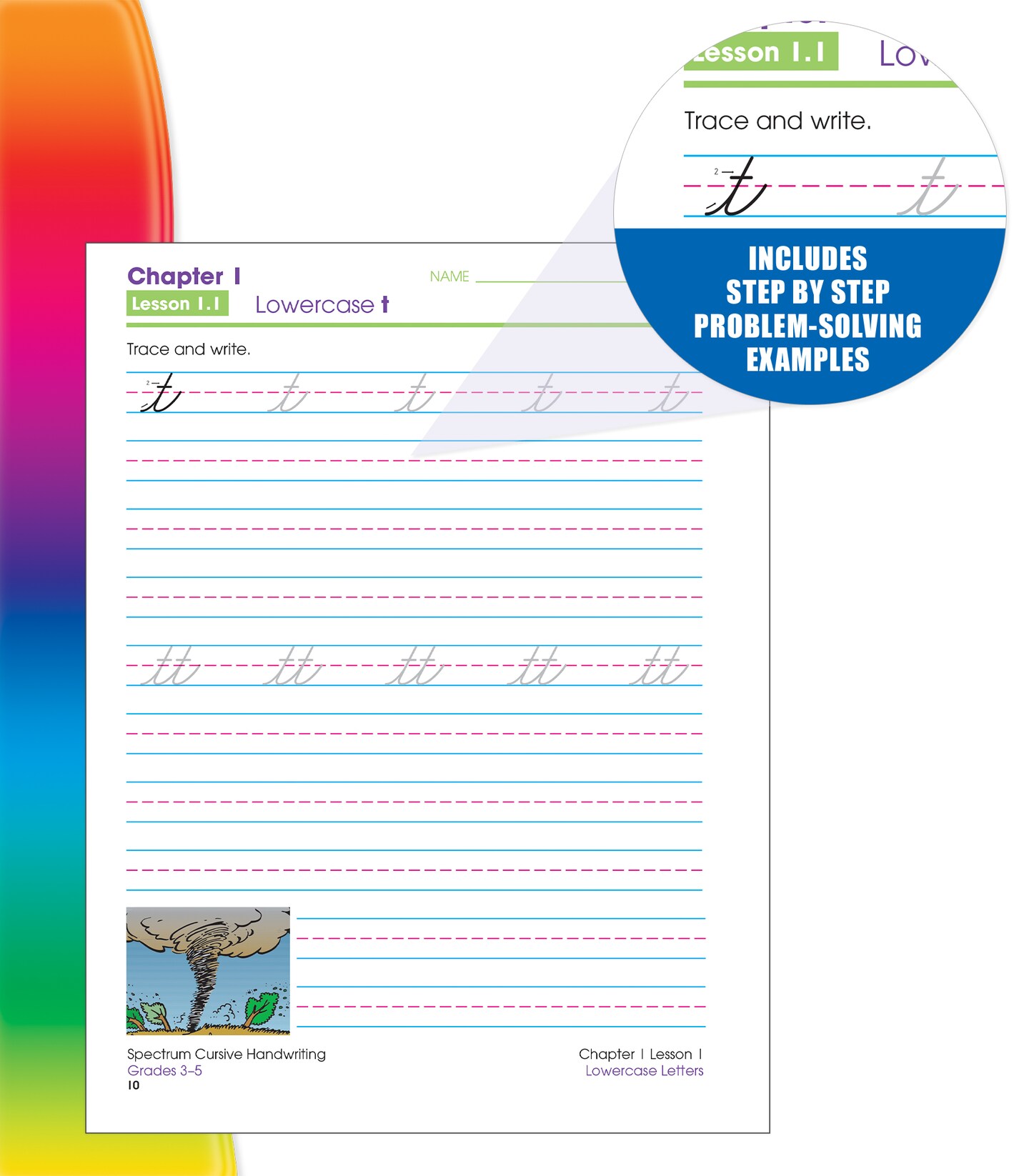 Spectrum Cursive Handwriting Workbook for Kids Ages 8 to 12, Letters and Cross-Curricular Words Cursive Handwriting Workbook for Kids, Grades 3 to 5 - 96 Pages