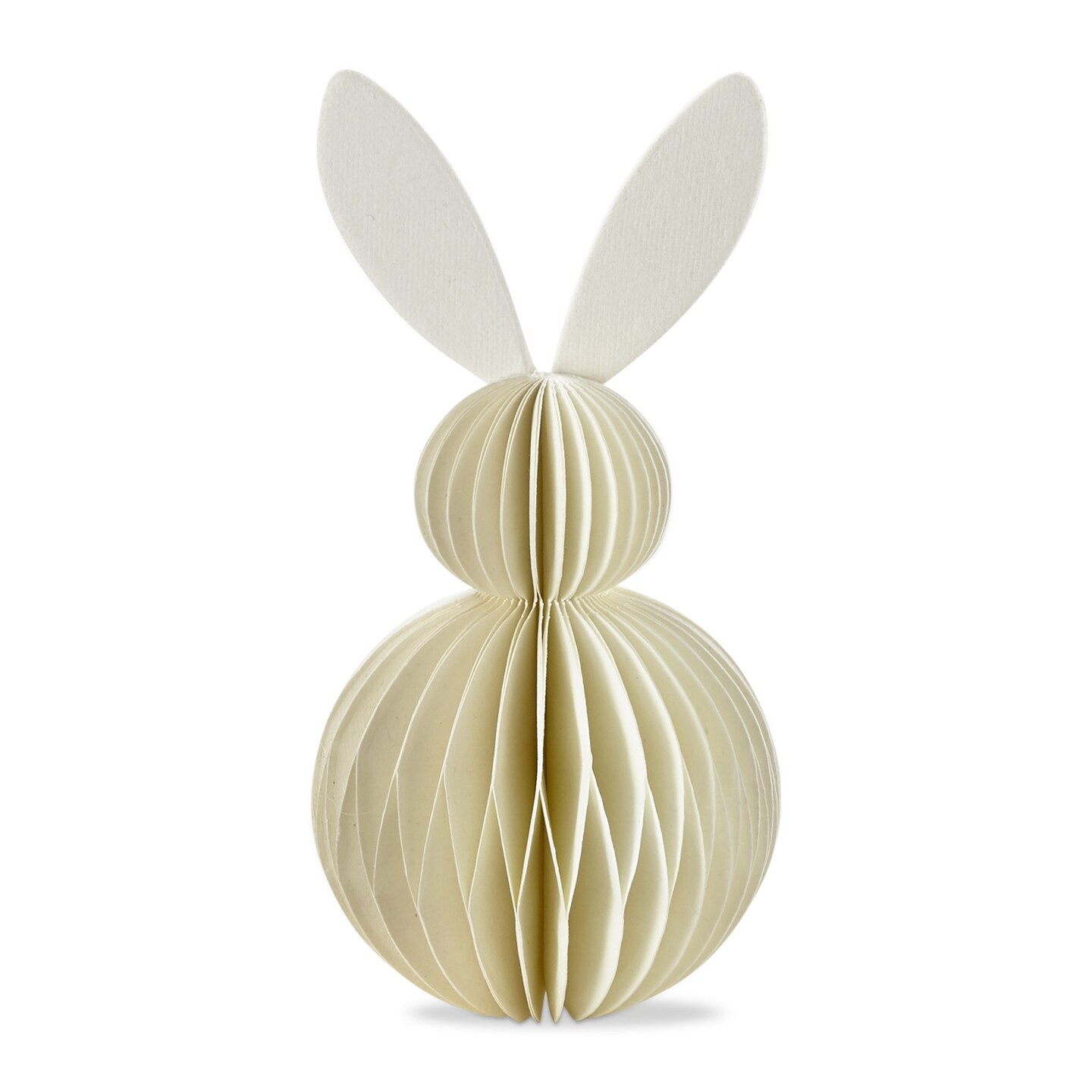 Easter Ivory Bunny Paper Standing Decor Small, 3.25L x 3.25W x 6.25H inches