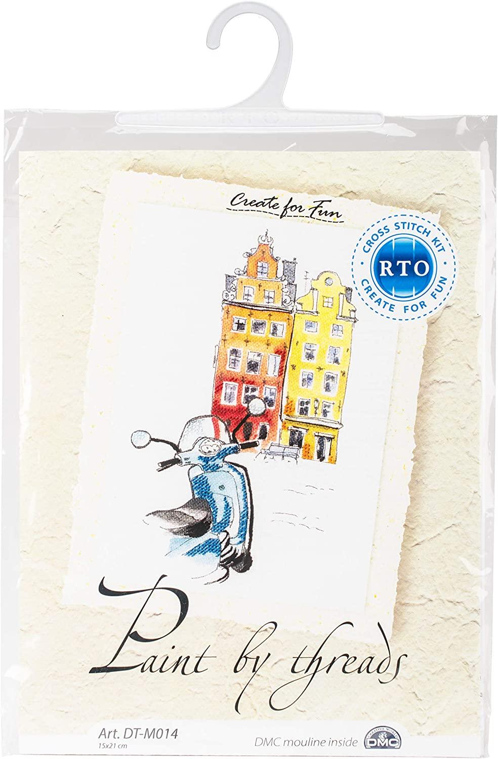 Cross-stitch Kit with printed background &#x22;Paint by Threads&#x22; DT-M014
