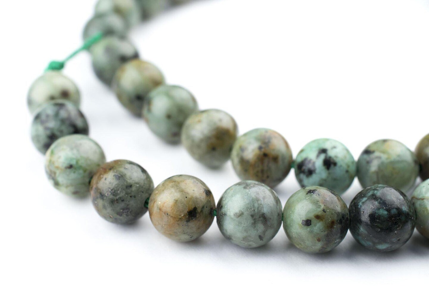 8mm African Turquoise Beads - Full Strand of Genuine Authentic Gemstone Beads - The Bead Chest (Polished)