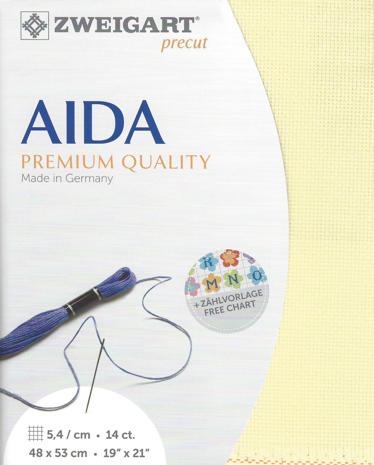 Precut Zweigart Stern-Aida Yellow
