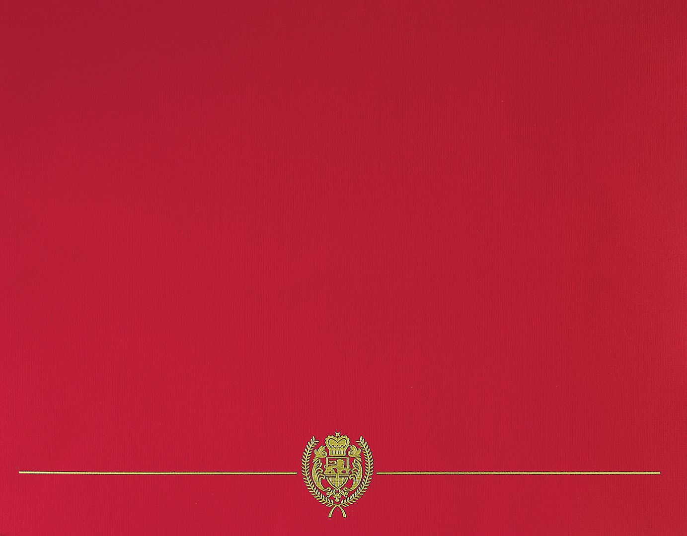 Great Papers! Classic Certificate Cover with Gold Foil Crest, Red, 12&#x22; x 9.375&#x22;(folded) with Die-Cuts for 8.5&#x22; x 11&#x22; Documents, 5 Count