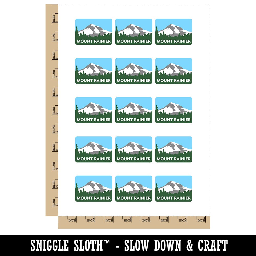 Destination Mount Rainier National Park Temporary Tattoo Water Resistant Fake Body Art Set Collection (1 Sheet)