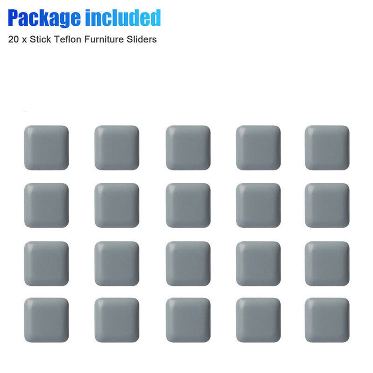 Kitcheniva Square Floor Protectors Furniture Leg Feet Pads 20-40Pcs