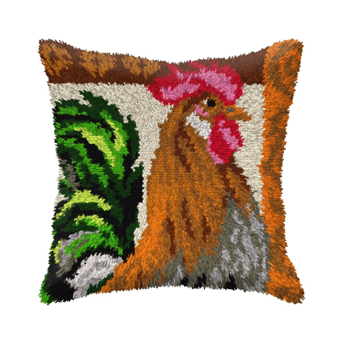 Latch-hook Kit on canvas Rooster 4122