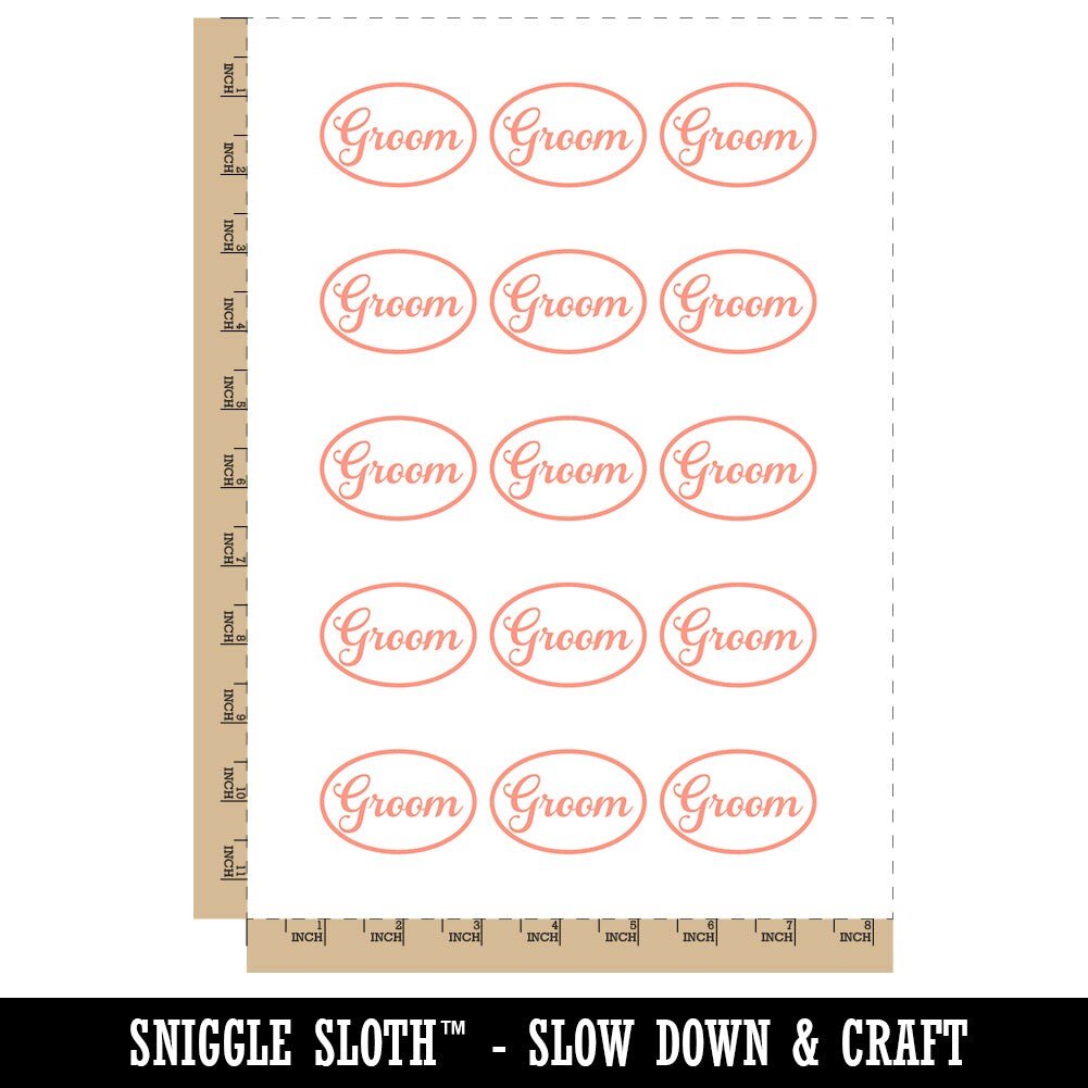 Wedding Groom Party Group Temporary Tattoo Water Resistant Fake Body Art Set Collection (1 Sheet)