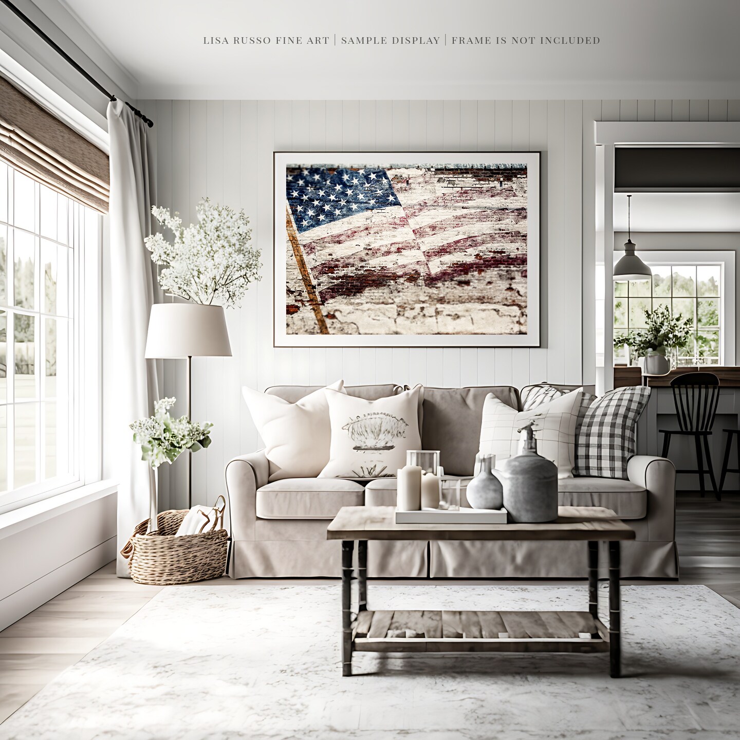 Farmhouse Photography Print | Art Print Vintage | Idaho Art | American Flag Art | Unique Wall order Decor