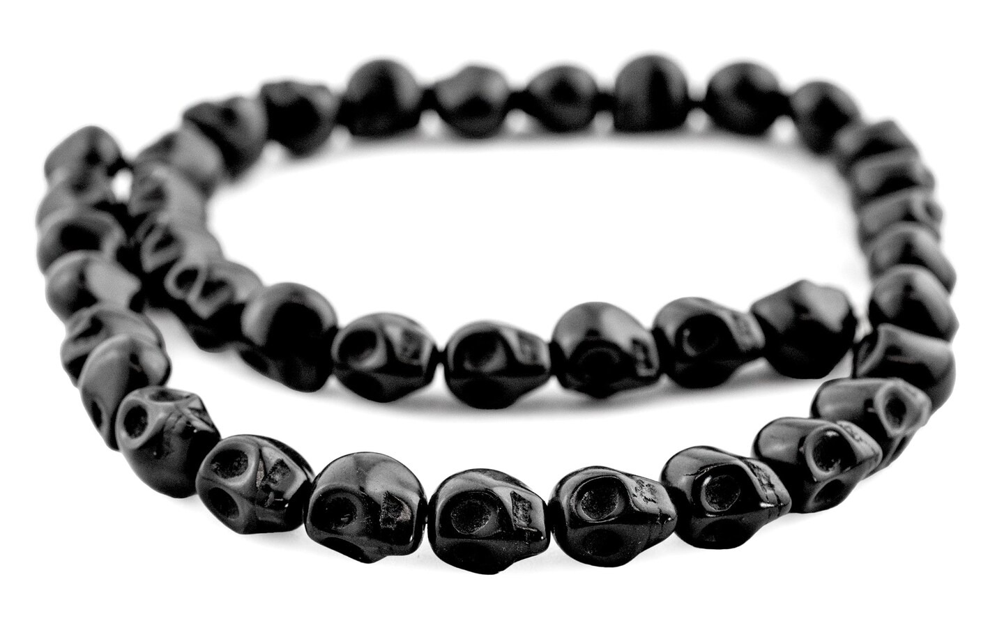 TheBeadChest Black Skull Beads (10mm)