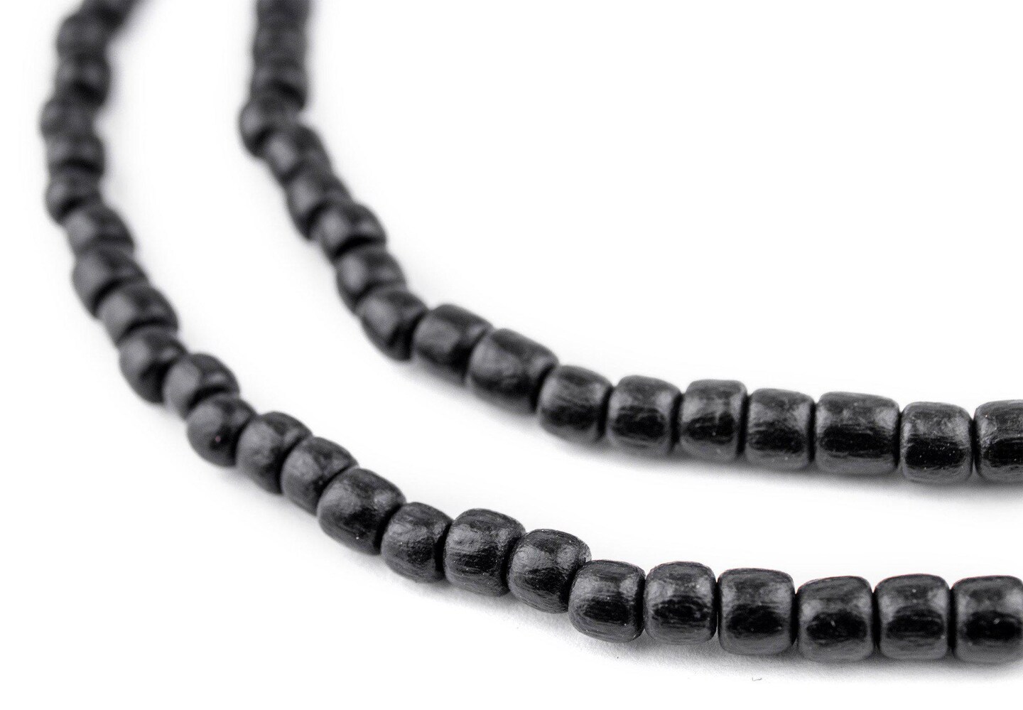TheBeadChest Black Nugget Natural Wood Beads (5mm): Organic Eco-Friendly Wooden Bead Strand for DIY Jewelry, Crafts, Necklace and Bracelet Making