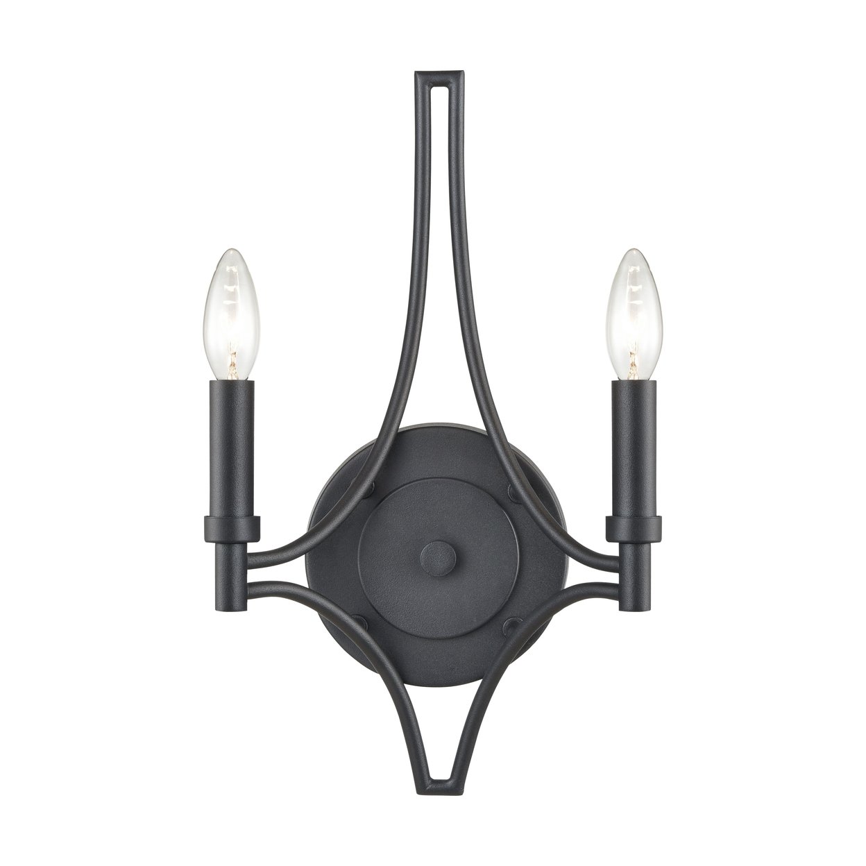 Spanish Villa 16 High 2-Light Sconce - Charcoal