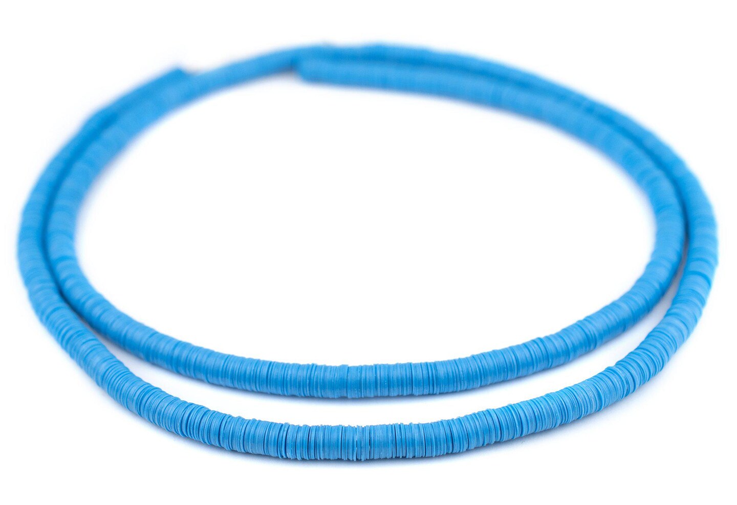African Vinyl Beads, Ghana Vulcanite Crafts Supplies for DIY Jewelry Making, Necklaces, Bracelets (6mm, Sapphire Blue)
