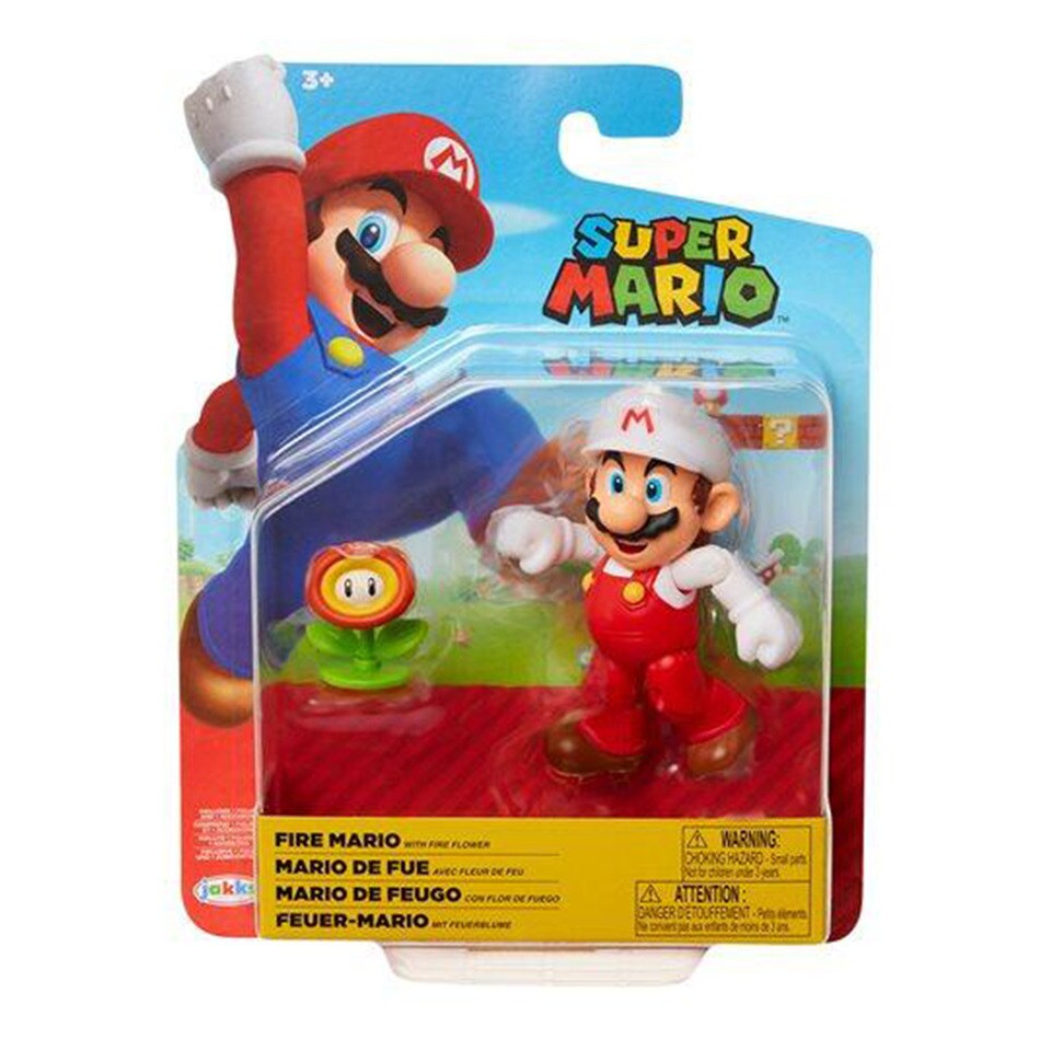 Super Mario Fire Mario Action Figure Toy 4 Inch Collectible Figure Rpg Game