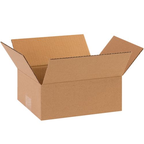 MyBoxSupply 10 x 8 x 4&#x22; Flat Corrugated Boxes, 25 Per Bundle
