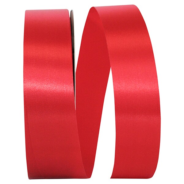 Florist Ribbons --- 1 &#x215C; inch x 100 yards --- Satin / Acetate Supreme Cooler Ribbon -- Red Valeria Color