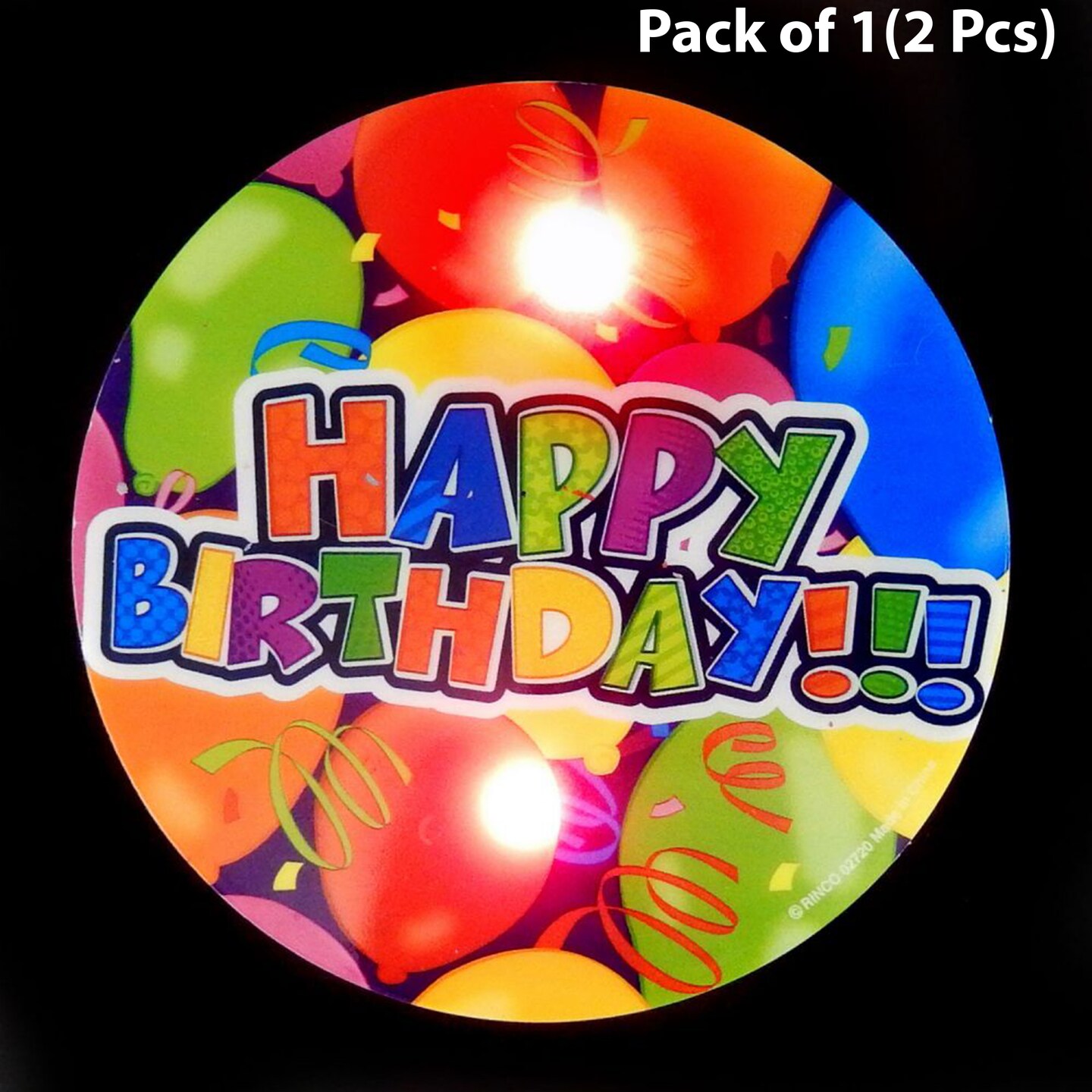 Light Up Happy Birthday Button 3 1/2 inch diameter | Joyful Memories and Cherished Moments | RAHEEV&#xAE;