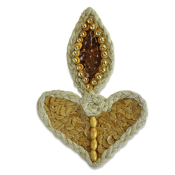 Wood Sprout Natural Applique/Patch 4&#x22; x 2 3/4&#x22;