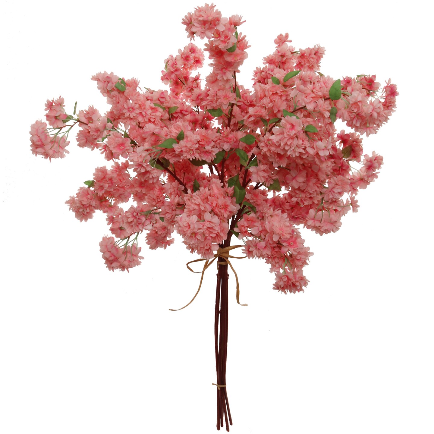6-Pack Light Pink Cherry Blossom Stems – 40" Silk Flowers
