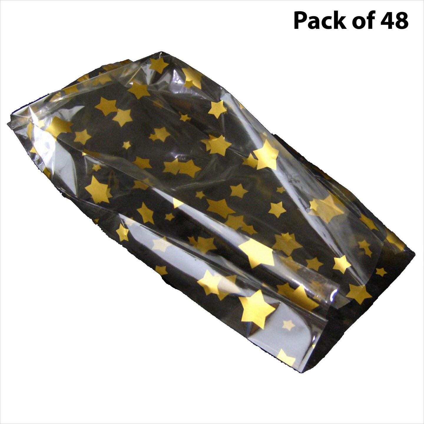 Pleated Gold Star Bags 11 1/2 inches tall by 5 inches wide | MINA&#xAE;