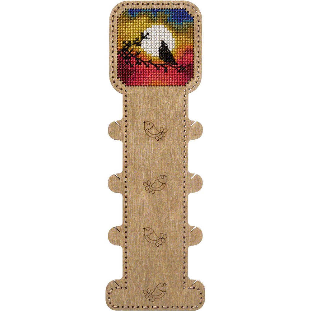 Blank for embroidery with thread on wood