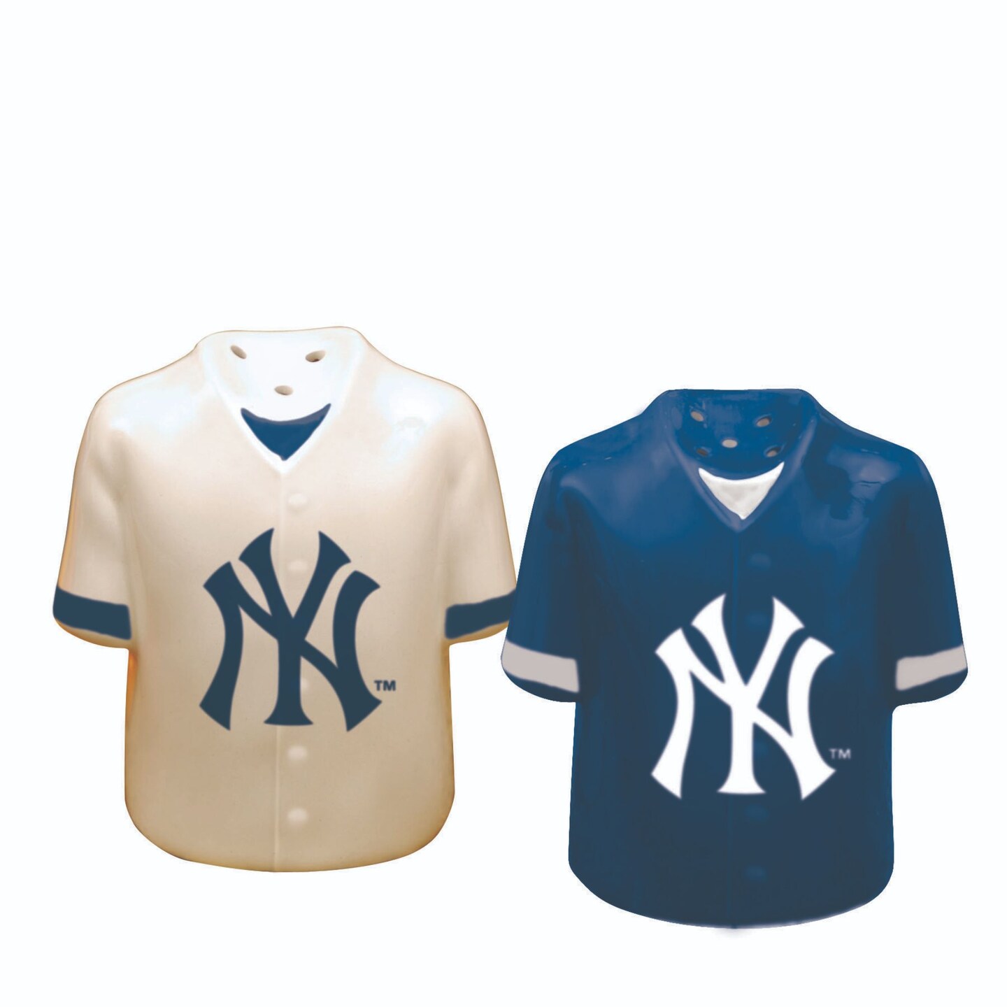The Memory Company 2pc White MLB New York Yankees Salt and Pepper Shaker Set 3&#x22;
