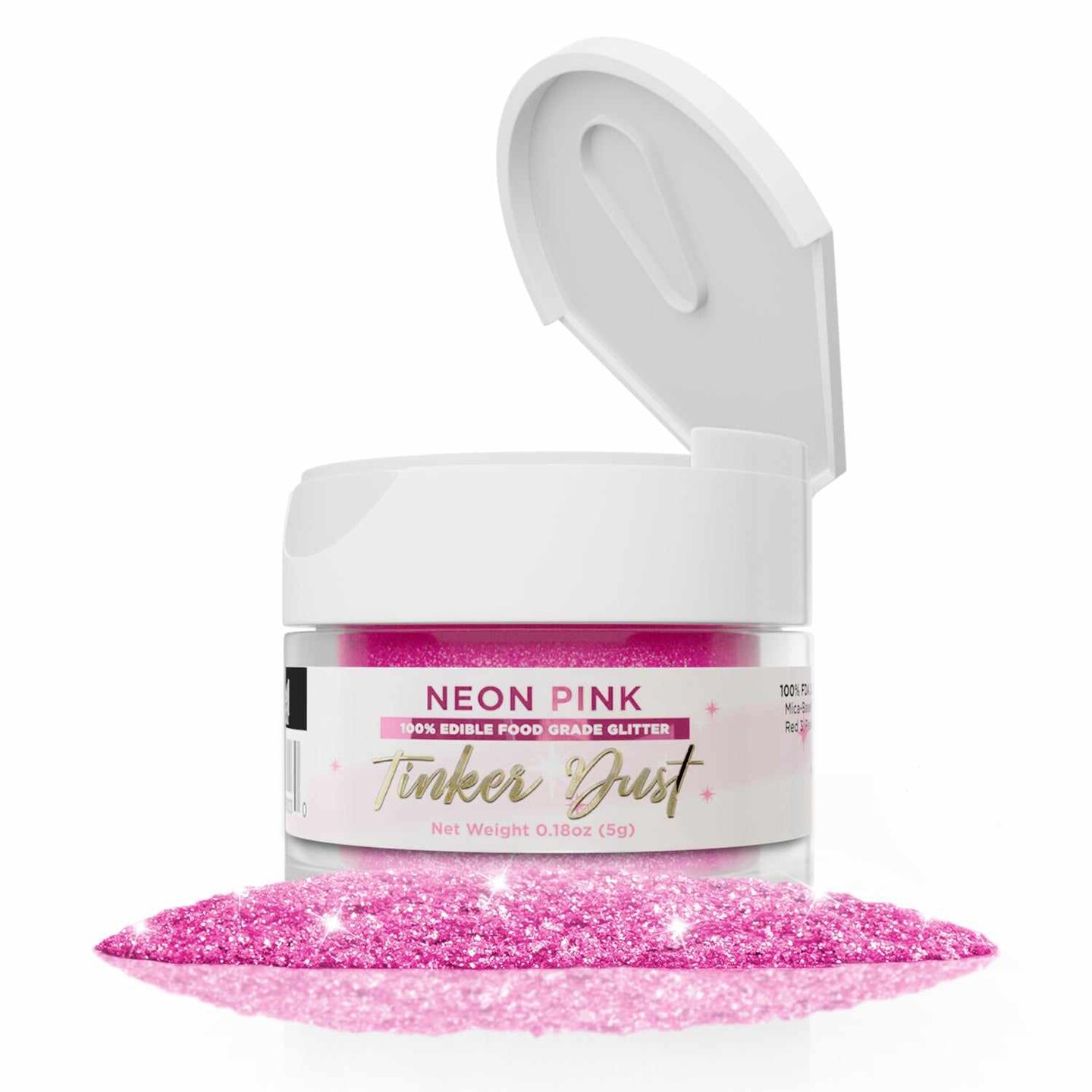 Neon Pink Edible Glitter | Tinker Dust&#xAE; 5 Grams