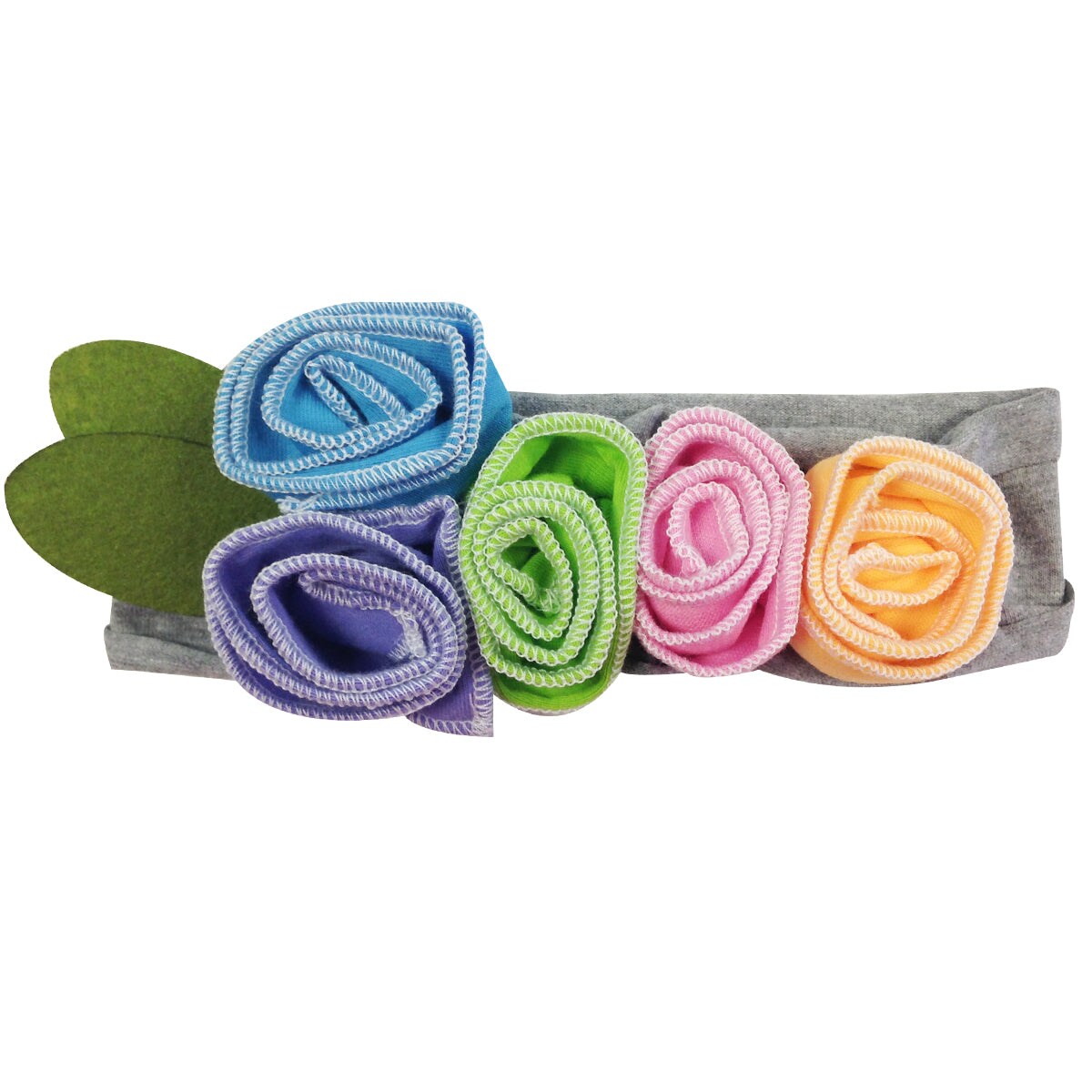 Wrapables Cotton Floral Baby Headbands, Rainbow Roses