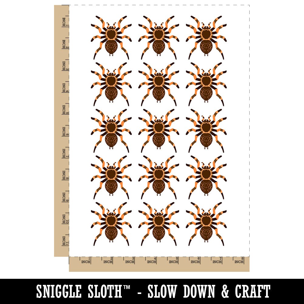 Tarantula Spider Arachnid Bug Temporary Tattoo Water Resistant Fake Body Art Set Collection (1 Sheet)