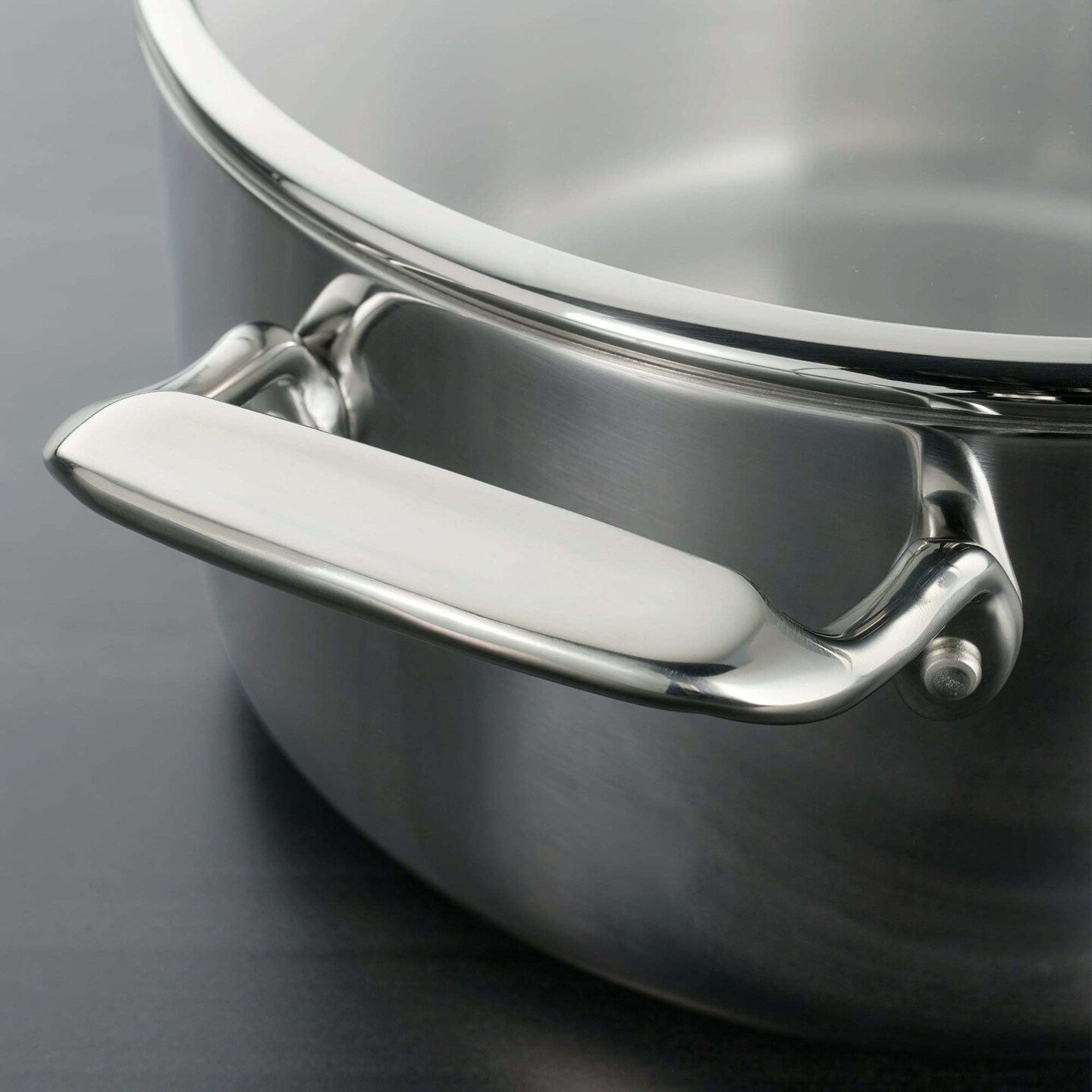 Tri-Ply Clad 6 Qt Covered Stainless Steel Deep Saut&#xE9; Pan