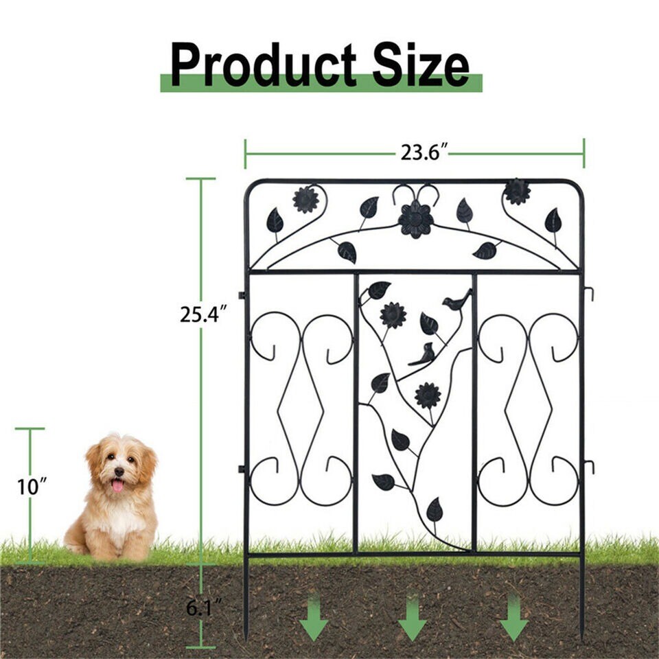 5X Folding Landscape Wire Patio Fences Garden Picket Panel Fences Animal Barrier