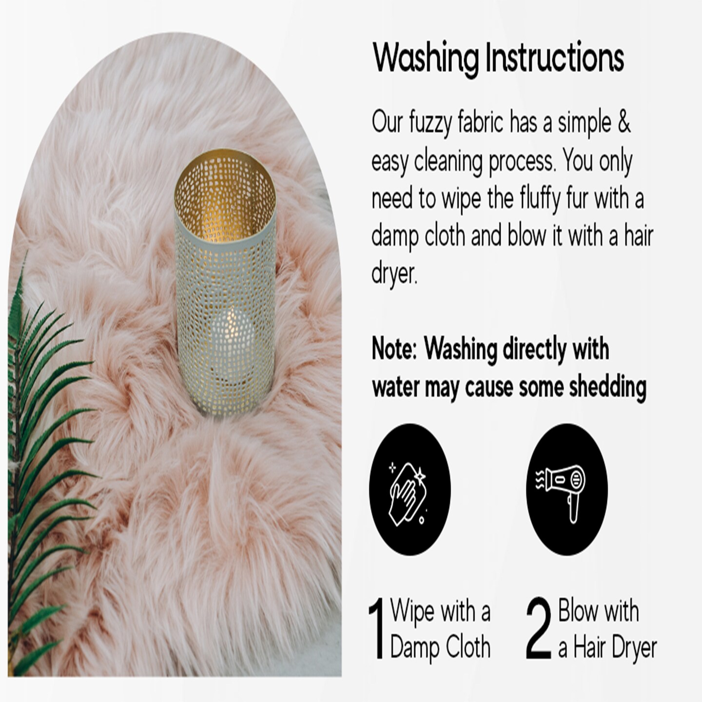 FabricLA | Shaggy Faux Fur | Fabric by The Yard | 36" X 60" Inch Wide | Craft Furry Fabric | Sewing, Apparel, Rugs, Pillows & More | Faux Fluffy Fabric | Beige, 1 Yard