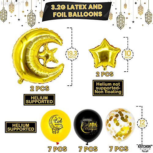40 Pieces Ramadan Mubarak Balloons Set | Ramadan Balloon Decoration | Moon and Star Ramadan Decorations Balloon | Ramadan Mubarak Decorations | Eid Decorations for Home, Ramadan Balloons