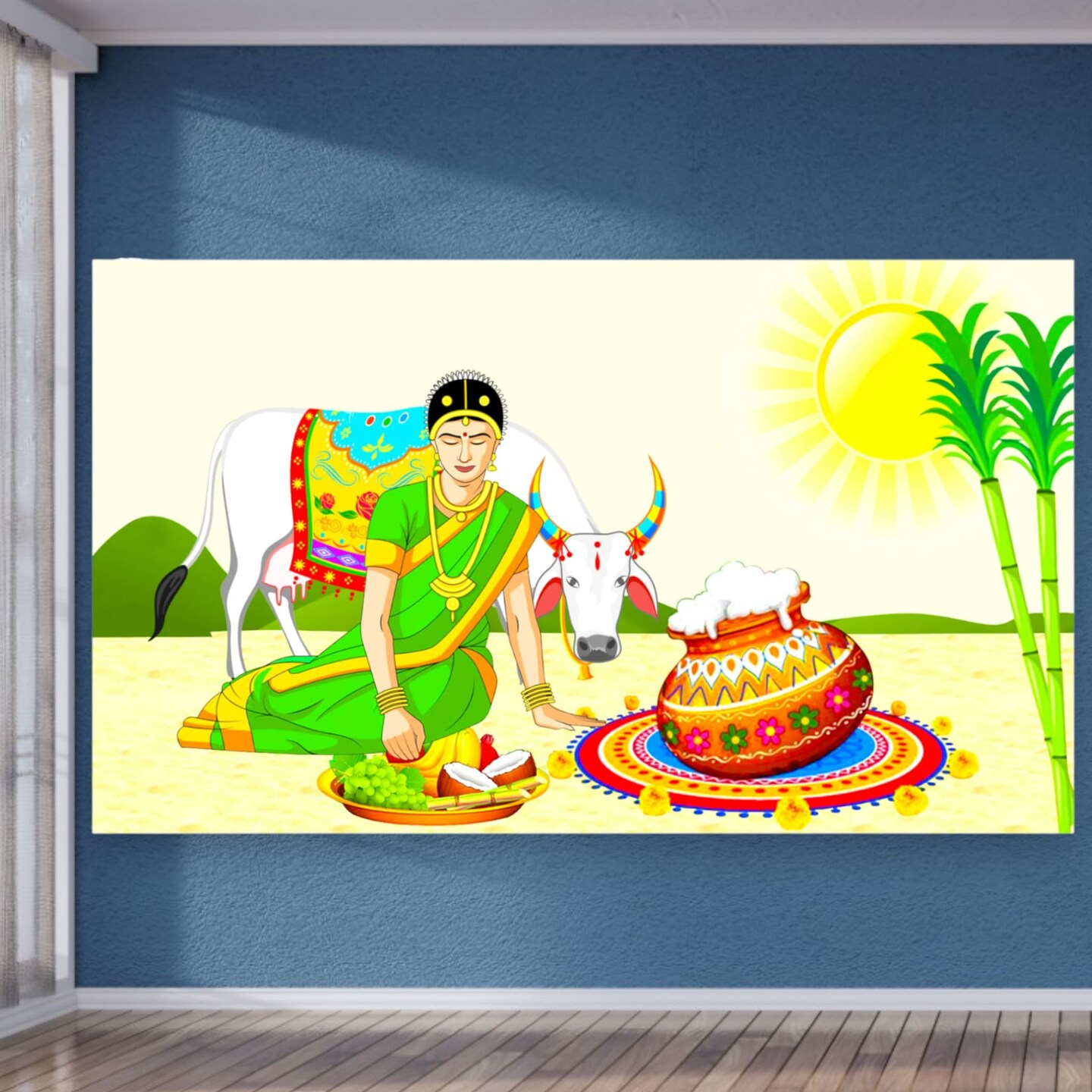 SK Graphics Happy Pongal Switch Wall Sticker (Multicolor PVC Vinyl) :  Amazon.in: Home & Kitchen