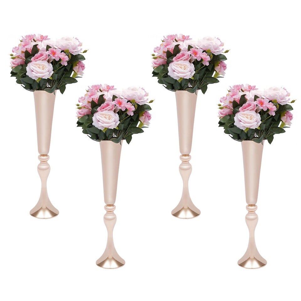 4Pcs Wedding Centerpieces Props Flower Vases Table Event Party Stage Tall Vase