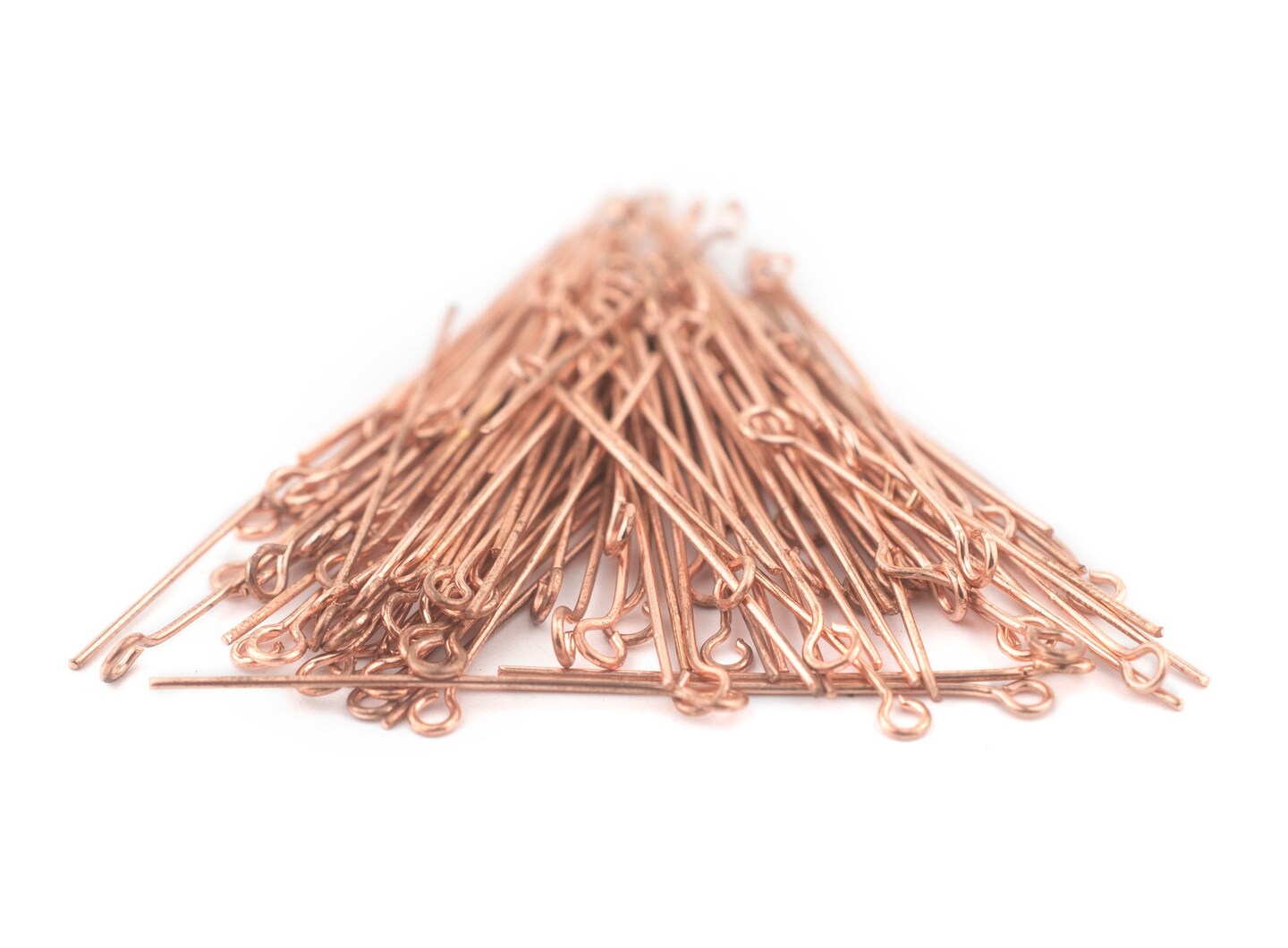 TheBeadChest Copper 21 Gauge 1.5 Inch Eye Pins (Approx 100 pieces)